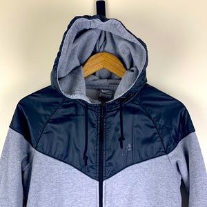 Nike Grey and Black Hoodie - Women’s Large